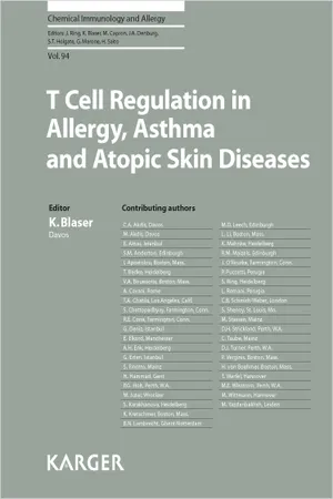 T Cell Regulation in Allergy, Asthma and Atopic Skin Diseases