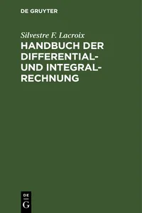 Handbuch der Differential- und Integral-Rechnung_cover