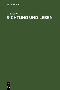 Richtung und Leben_cover