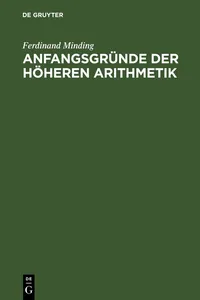 Anfangsgründe der höheren Arithmetik_cover