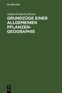 Grundzüge einer allgemeinen Pflanzengeographie_cover