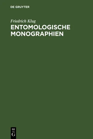 Entomologische Monographien