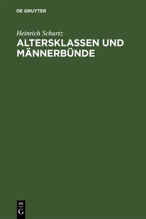 Altersklassen und Männerbünde