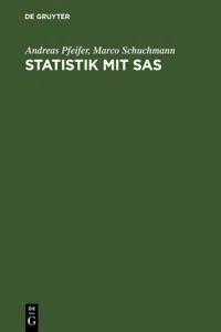 Statistik mit SAS_cover
