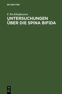 Untersuchungen über die Spina bifida_cover