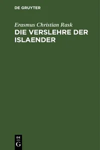 Die Verslehre der Islaender_cover