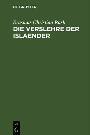 Die Verslehre der Islaender