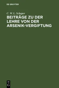 Beiträge zu der Lehre von der Arsenik-Vergiftung_cover