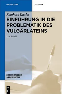 Einführung in die Problematik des Vulgärlateins_cover