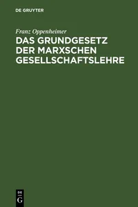 Das Grundgesetz der Marxschen Gesellschaftslehre_cover