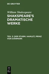 Der Sturm. Hamlet, Prinz von Dänmark_cover