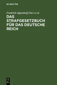 Das Strafgesetzbuch für das Deutsche Reich_cover