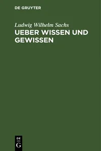 Ueber Wissen und Gewissen_cover