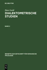 Hans Goebl: Dialektometrische Studien. Band 2_cover