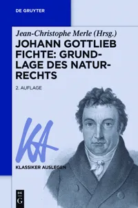 Johann Gottlieb Fichte: Grundlage des Naturrechts_cover