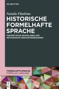 Historische formelhafte Sprache_cover