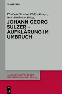Johann Georg Sulzer - Aufklärung im Umbruch_cover
