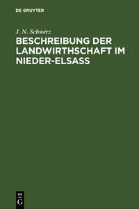 Beschreibung der Landwirthschaft im Nieder-Elsaß_cover