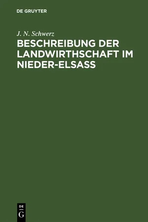 Beschreibung der Landwirthschaft im Nieder-Elsaß