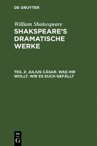 Julius Cäsar. Was Ihr wollt. Wie es euch gefällt_cover