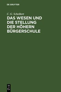 Das Wesen und die Stellung der höhern Bürgerschule_cover