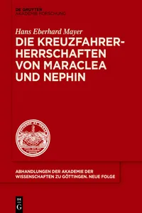 Die Kreuzfahrerherrschaften von Maraclea und Nephin_cover