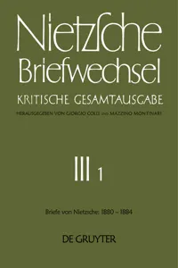 Briefe von Friedrich Nietzsche Januar 1880 - Dezember 1884_cover