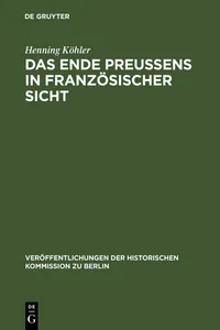 Das Ende Preußens in französischer Sicht_cover