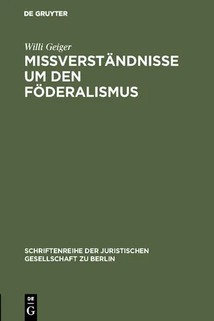 Mißverständnisse um den Föderalismus