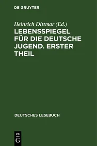 Lebensspiegel für die deutsche Jugend. Erster Theil_cover