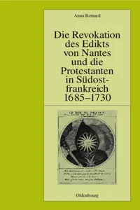 Die Revokation des Edikts von Nantes und die Protestanten in Südostfrankreich 1685-1730_cover