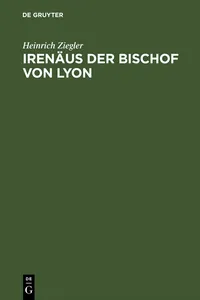 Irenäus der Bischof von Lyon_cover