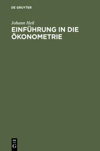 Einführung in die Ökonometrie_cover