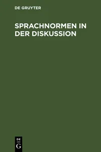 Sprachnormen in der Diskussion_cover