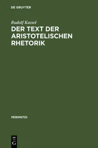 Der Text der aristotelischen Rhetorik_cover