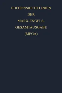 Editionsrichtlinien der Marx-Engels-Gesamtausgabe_cover