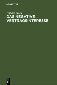 Das negative Vertragsinteresse_cover