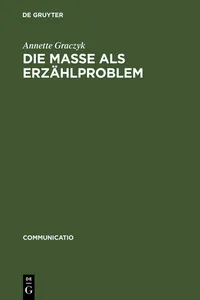 Die Masse als Erzählproblem_cover