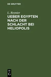 Ueber Egypten nach der Schlacht bei Heliopolis_cover