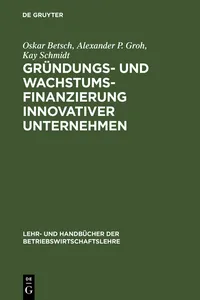 Gründungs- und Wachstumsfinanzierung innovativer Unternehmen_cover