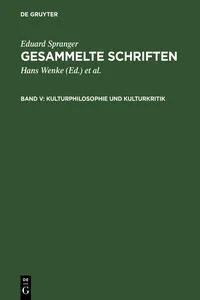 Kulturphilosophie und Kulturkritik_cover