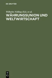 Währungsunion und Weltwirtschaft_cover