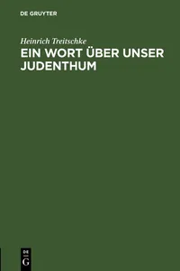 Ein Wort über unser Judenthum_cover