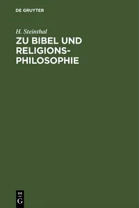 Zu Bibel und Religionsphilosophie_cover