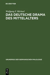 Das deutsche Drama des Mittelalters_cover