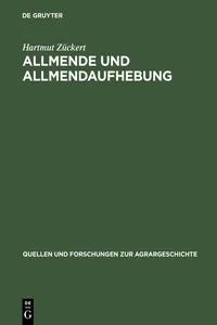 Allmende und Allmendaufhebung_cover