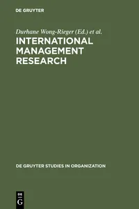International Management Research_cover