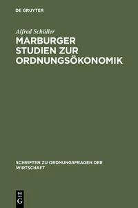 Marburger Studien zur Ordnungsökonomik_cover