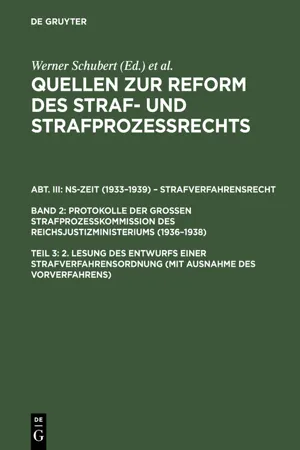 2. Lesung des Entwurfs einer Strafverfahrensordnung (mit Ausnahme des Vorverfahrens)