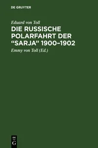 Die russische Polarfahrt der "Sarja" 1900–1902_cover